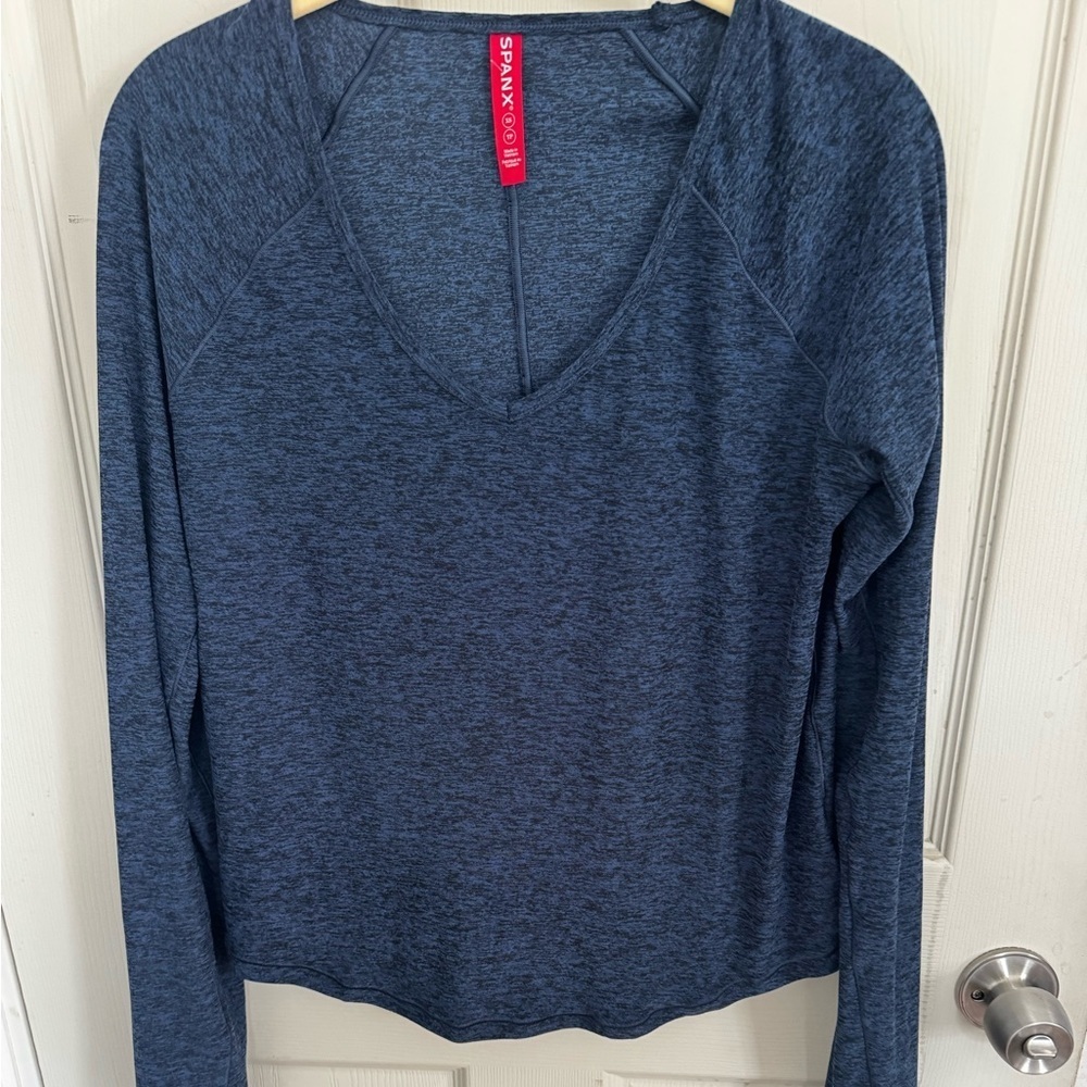 Spanx SoftStretch Long Sleeve Top Blue XS - Picture 4 of 13